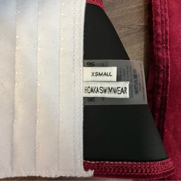 Hoaka Swimwear Sara Wine Velvet Bikini Set - Picture 8 of 8